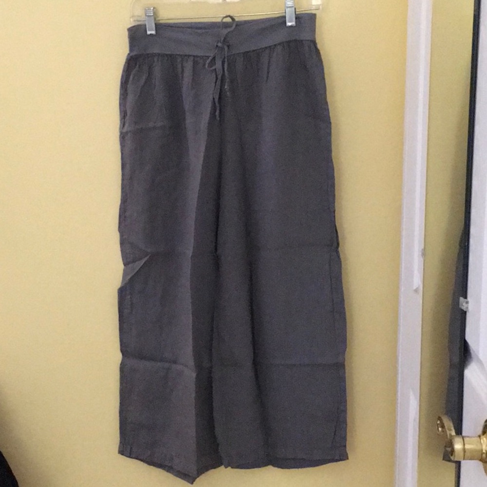Flax gray linen pants Small